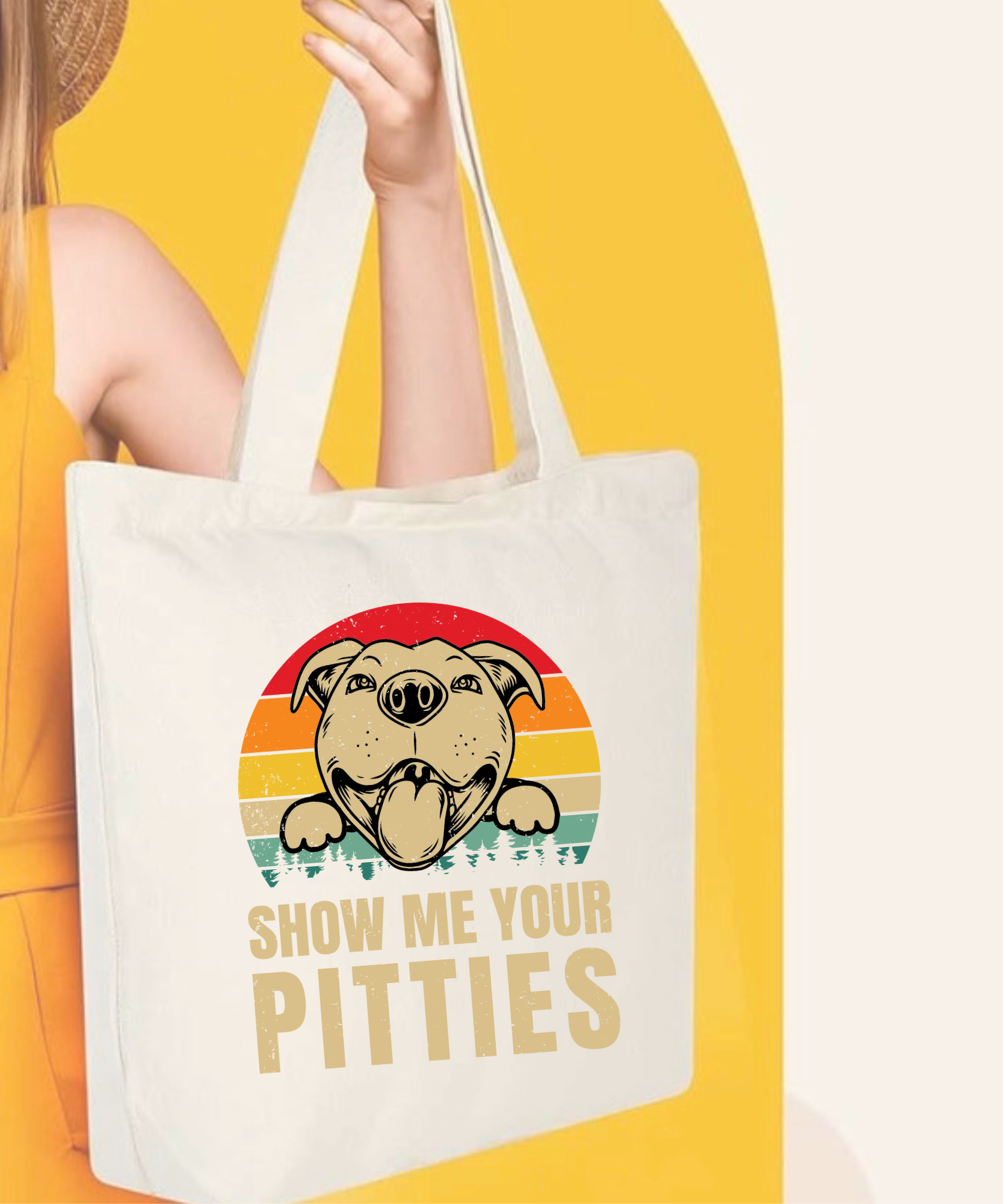 Show Me Your Pitties Zipper Tote Bag