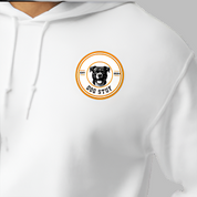 "In Dogs We Trust" Hoodie (orange) with Back design