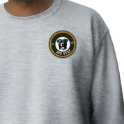 "In Dogs We Trust" Crewneck (green border) with Back Design