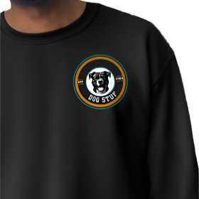 "In Dogs We Trust" Crewneck (green border) with Back Design