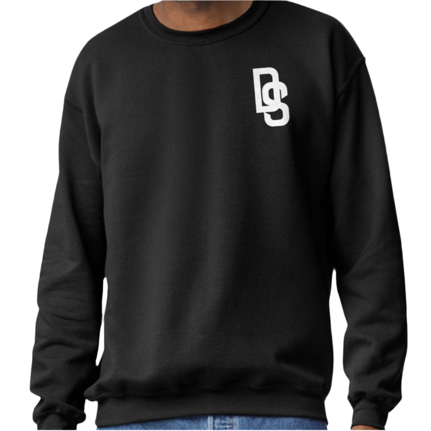 White DS, Crewneck with Back Design